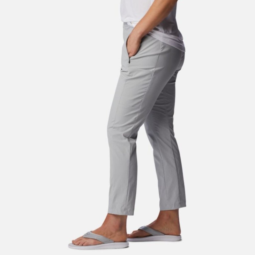 Columbia Omni Pants Outdoor Lightweight Cropped Performance Wear Gray SZ 14 - Picture 2 of 16